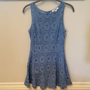 Blue Lace Fit & Flare Dress || BB Dakota by Steve Madden